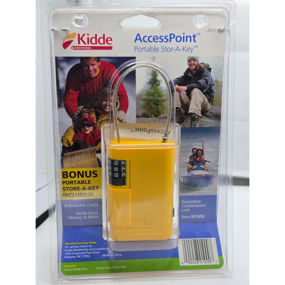 Kidde AccessPoint Portable Stor-A-Key Yellow Combination Lock Box